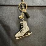 Popfizzy Rhinestone Ice Skate Keychain for Girls