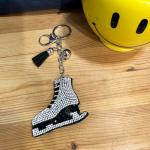 Popfizzy Rhinestone Ice Skate Keychain for Girls