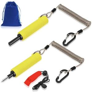 Retractable Ice Fishing Safety Picks with Lanyard