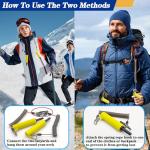 Retractable Ice Fishing Safety Picks with Lanyard