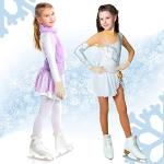 Hungdao Rhinestone Figure Skating Gloves for Women