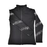 JoyCan Girl’s Black Ice Skating Jacket with Rhinestones
