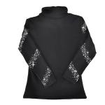 JoyCan Girl’s Black Ice Skating Jacket with Rhinestones