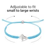Infinity Figure Skating Charm Bracelet - Blue