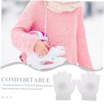 Warm Rhinestone Ice Skating Gloves for Adults