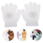 Warm Rhinestone Ice Skating Gloves for Adults