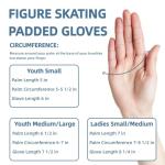 Padded Figure Skating Gloves for Women and Girls