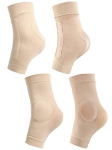 Geyoga Women’s Figure Skating Padded Socks - Beige