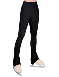 Girls' Ice Skating Bell Bottom Pants - Black