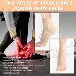 Geyoga Women’s Figure Skating Padded Socks - Beige