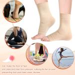 Geyoga Women’s Figure Skating Padded Socks - Beige