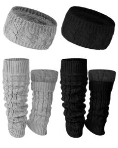 Chuarry Women's Fleece Lined Skating Leg Warmers