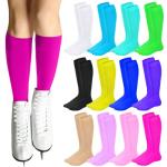 12 Pairs Colorful Figure Skating Socks for Women