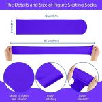 12 Pairs Colorful Figure Skating Socks for Women