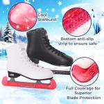 Nattork Heavy-Duty Ice Skate Blade Guards - Rose Red