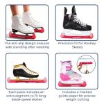Nattork Heavy-Duty Ice Skate Blade Guards - Rose Red