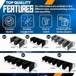 Wall Mount Hockey Stick Holder - Organize 6 Sticks