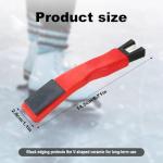 Lasuroa Double-Sided Ice Skate Sharpener - Red