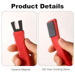 Lasuroa Double-Sided Ice Skate Sharpener - Red