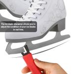 Lasuroa Double-Sided Ice Skate Sharpener - Red