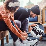 MTLEE Lace Tightener 4 Pieces Folding Shoe Lace Puller Stainless Hockey Lace Tightening Tool Portable Lace Tightener Puller Tool Black Skate Lace Tightener for Ice Skates Figure Skates Boots Shoes