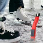 Lasuroa Double-Sided Ice Skate Sharpener - Red