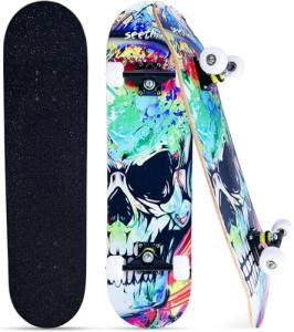 Cool Skull Skateboard for Beginners and Pros