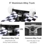 WhiteFang Complete Skateboard for Beginners and Kids