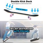 Complete 31" Skateboard with 8-Layer Maple Deck - Pink