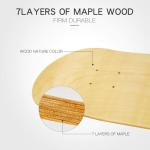 Set of 3 Blank Maple Skateboard Decks, 31"x8