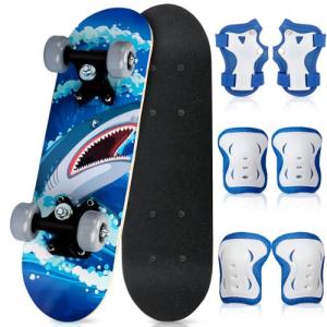 Honoson 7-Piece Toddler Skate Gear Set - Shark