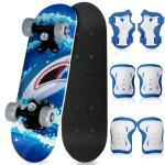Honoson 7-Piece Toddler Skate Gear Set - Shark