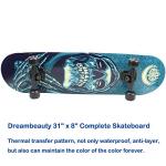 Dreambeauty 31" Pro Skateboard - Double Kick Concave