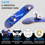 31" Complete Skateboard for Beginners - Blue