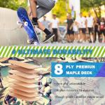 31" Complete Skateboard for Beginners - Blue