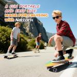 Nattork 29" Kids Rainbow Skateboard for Beginners