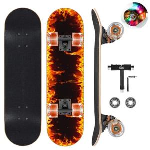 GIEEU Colorful Flashing Wheel Skateboard for Everyone