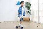 SK8MEMO Mini Skateboard for Kids - Blue