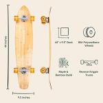 Retrospec Zed Bamboo Longboard Skateboard Complete