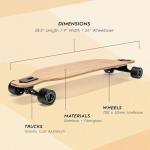 Magneto Bamboo Longboard Skateboard with Gold Bearings
