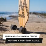 Magneto Bamboo Longboard Skateboard with Gold Bearings