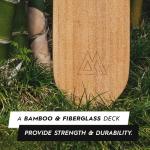 Magneto Bamboo Longboard Skateboard with Gold Bearings