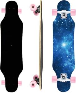 31-Inch Mini Cruiser Longboard with Flame Design