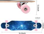 31-Inch Mini Cruiser Longboard with Flame Design