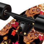 42 Inch Maple Longboard Skateboard Cruiser - Skull Heads