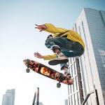 42 Inch Maple Longboard Skateboard Cruiser - Skull Heads