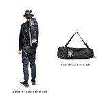 Adjustable Waterproof Skateboard Backpack Bag - Black