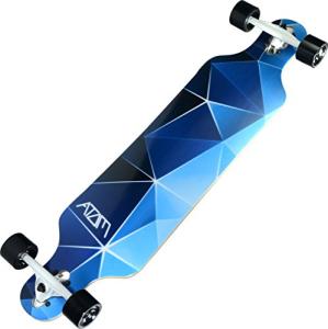 Atom Drop Through Longboard - 40" Blue Geo