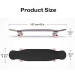 42-Inch Longboard Skateboard for Cruising and Tricks