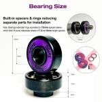 Naivskb 8 Pack Skateboard Bearings with Spacers